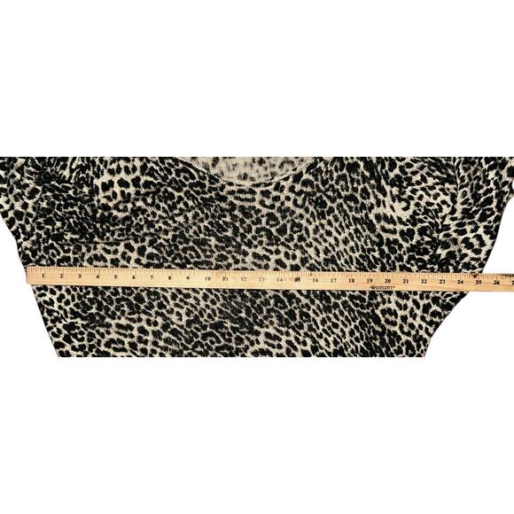 By Together Leopard Print Off The Shoulder Cropped Sweater Women's Small - Picture 3 of 6